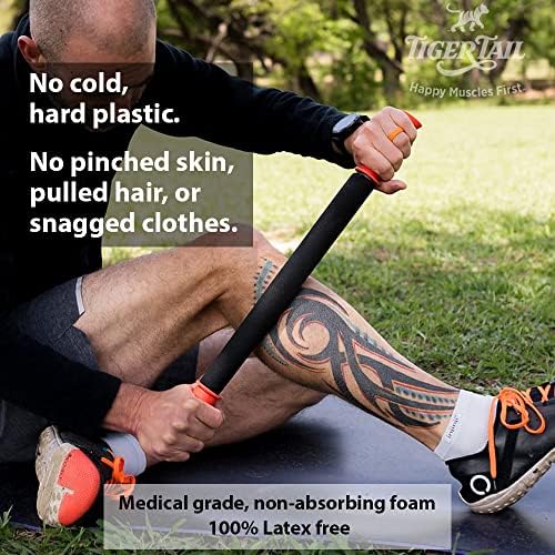 Tiger Tail 22in Massage Stick Portable Roller, Handheld, Deep Tissue Foam Roller, Body Massage and Myofascial Release Tool for Legs, Neck, Calves, Thighs, Shins & Back, The Long One 22, Made in USA - Image 5