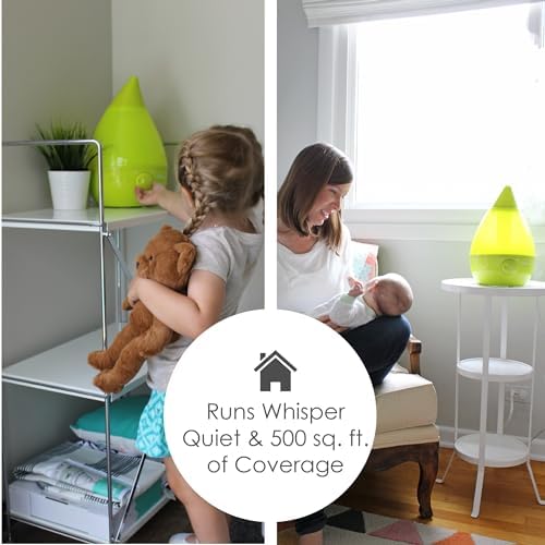 Crane Ultrasonic Cool Mist Humidifier for Bedroom, Baby Nursery, Kids Room, Plants, or Office, Large 1 Gallon Tank, Filter Optional, Green - Image 6
