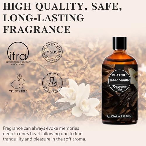 PHATOIL Tabac Vanille Fragrance Oil for Diffuser Aromatherapy 3.38FL.OZ - Image 2