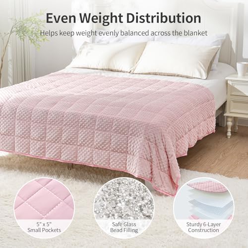 Uttermara Cooling Weighted Blanket for Adults, 15 lbs Queen Size 60" x 80" - Image 5
