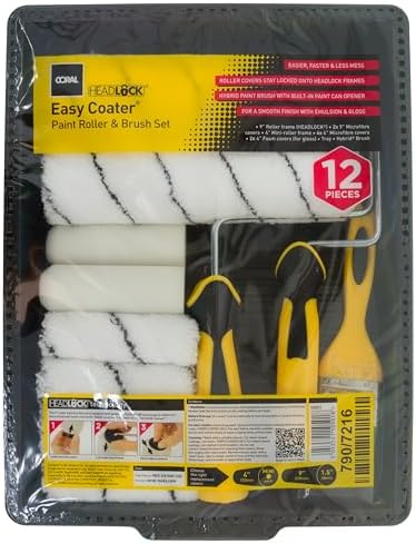 CORAL Easy Coater Decorating Paint Roller Tray & Frame Set, 12 Piece Pack, Roller Brush, 10501 - Image 6