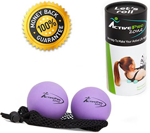 Therapy Massage Ball - Instant Muscle Pain Relief. Proven Effective for Myofascial Release, Deep Tissue Pressure, Yoga & Trigger Point Treatments. Set - 2 Lacrosse Balls W/Mesh Bag - Image 5