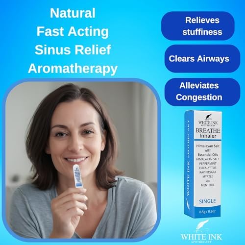 White Ink Breathe Inhaler Essential Oil Allergy Congestion Relief 1 Pack - Image 2