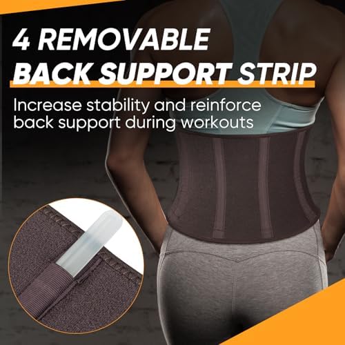 APEXUP Waist Trainer for Women Lower Belly Fat, Men Sweat Band, Stomach Wrap, Waist Trimmer with Removable Lumbar Support - Image 3