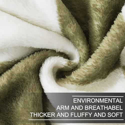 Richave Checkered Throw Blanket,Premium Lightweight Anti-Static 50x60 Inches Travel Size Sage Green Throw Blankets for Couch, Sofa, Chair, Bed, Camping, Picnic,Sage Green - Image 2