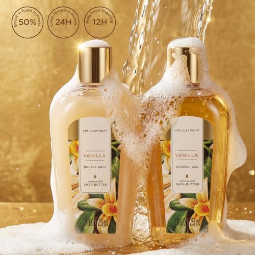 Spa Luxetique Gifts for Women, 15pcs Vanilla Gift Baskets for Women, Luxury Spa kit with Bath Bombs, Body Lotion, Birthday Gift for Her Christmas Mothers Day Gifts for Women - Image 2