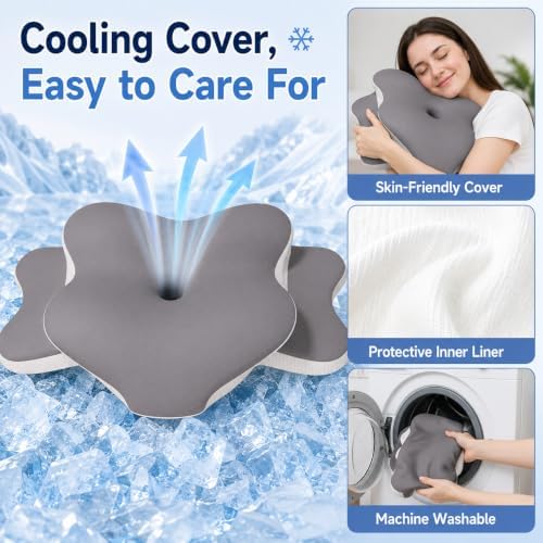 Ergo Cervical Neck Pillow, Memory Foam Contour Pillow for Side Sleepers - Image 4