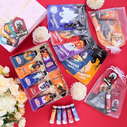 60 Pack Bulk Halloween Facial Mask, Hand Cream & Lip Balm, Halloween Gifts - Image 7