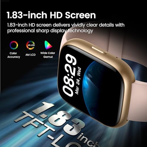 Smart Watch with Alexa Built-in, 1.83" HD Bluetooth Calling Fitness Tracker - Image 2