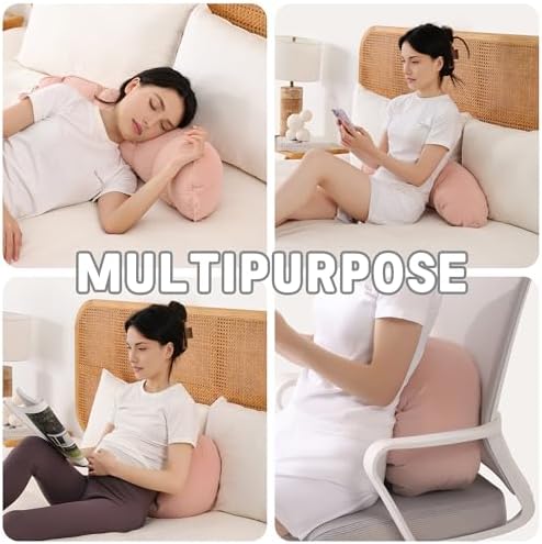 Peallow(Pat. Pend) – Long Round Body Pillow for Adults, Bolster Pillow for Sleeping, Soft and Supportive Pillow for Sleeping & Lumbar Support - Image 6
