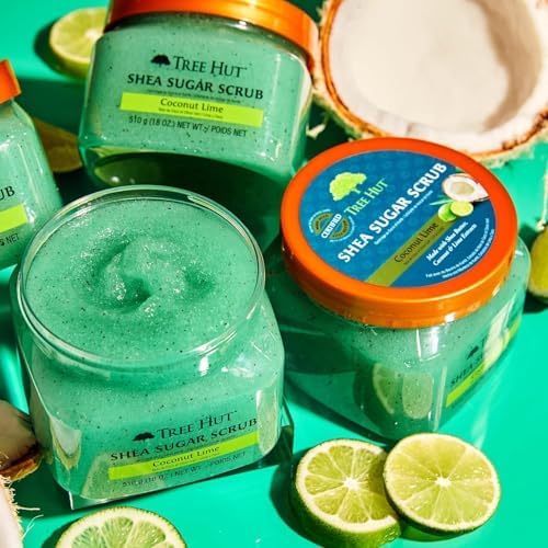 Tree Hut Coconut Lime Body Scrub, Exfoliating Sugar Scrub, Vegan, 18 Oz - Image 4