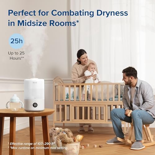 Levoit Smart Cool Mist Top Fill Humidifiers for Bedroom with Sensor, 3L - Image 5