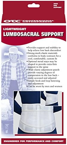 OTC Lumbo-Sacral Support, Lower Back, Metal Stay Insert, Strong Mesh Elastic, Small - Image 4