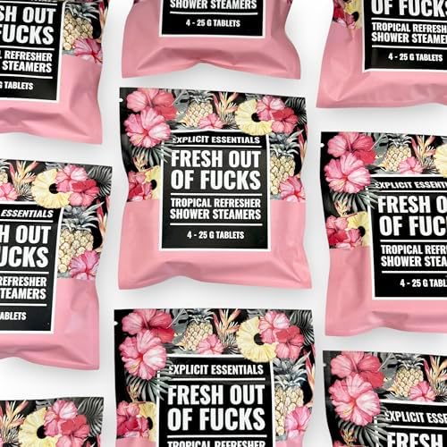 Explicit Essentials Fresh Outta F’s Shower Steamers | Tropical Hibiscus Aromatherapy Shower Steamer for Relaxation & Stress Relief | Spa Shower Tablet Gift for Self-Care, Birthdays & Holiday - Image 5