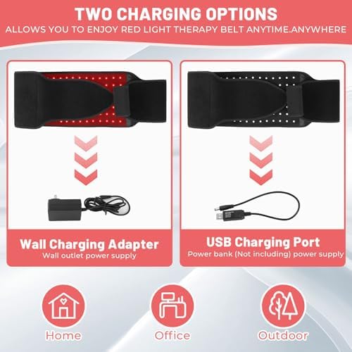 Red Light Therapy for Body, Infrared Light Therapy for Shoulder Waist Muscle, Upgraded 3 in 1 Led Beads, 660nm Red Light & 850nm Near Infrared Light Therapy Belt - Image 6