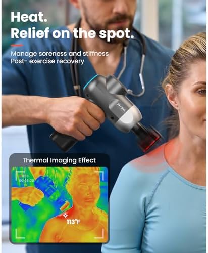 BOB AND BRAD C2 Plus Massage Gun with Heat, Deep Tissue Percussion FSA Massager Gun for Athletes & Pain Relief, Electric Handheld Back Neck Shoulder Muscle Massager, HSA Eligible Gift - Image 2