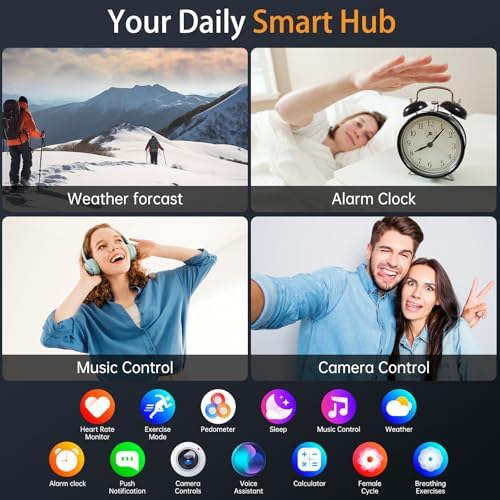 Smart Watch Fitness Tracker for Men Women, Answer/Make Call, 1000 mAh Battery, 120+ Sport Modes, Step Counter, Sleep Monitor Fitness Watch, Smartwatch for Android iPhone iOS (Blue) - Image 7