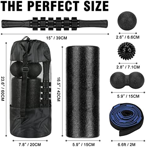 Foam Roller Set - High Density Back Roller, Muscle Roller Stick - Image 2