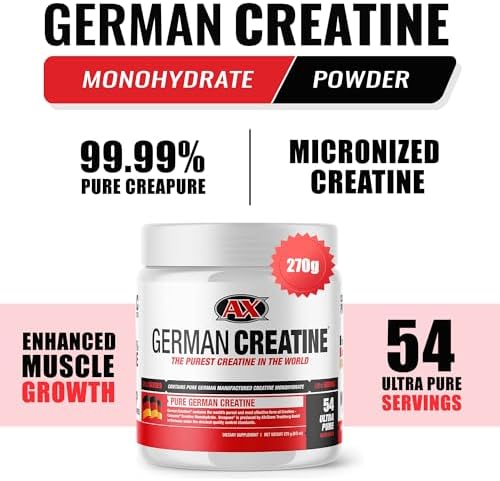 German Creatine Micronized Creatine Monohydrate Powder for Strength, 270g - Image 2