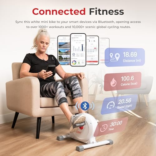 Sunny Health & Fitness Smart Mini Cycle, Under Desk Pedal Arm/Leg Exerciser - Image 6