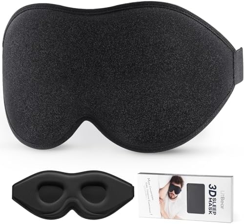 LitBear Sleep Mask for Side Sleeper Women Men, Eye Mask for Sleeping by LitBear