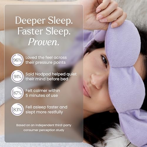 nodpod Patented Gentle Pressure Sleep Mask, Weighted Eye Mask - Image 4