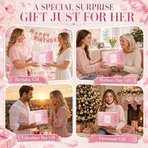 gisgfim 14 Pcs Birthday Gifts for Women, Relaxing SPA Robe Sets (Pink) - Image 6