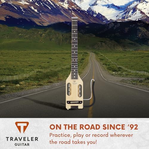 Traveler Guitar Ultra-Light Acoustic Guitar Maple | Portable Acoustic with Removable Lap Rest | Full 24 3/4" Scale Headless Guitar | Custom Gig Bag Included - Image 6