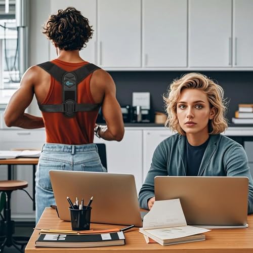 Posture Corrector for Women and Men - Back Brace for Rounded Shoulders & Upper Back Support - Breathable Shoulder Brace for Computer Work&Desk Job,Invisible Under Clothes, Large(Chest Size 33-50") - Image 7