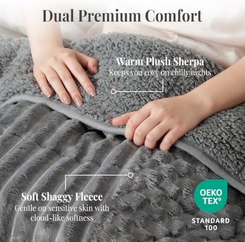 Topblan Weighted Blanket for Adults Queen Size 60 x 80 20lbs, Sherpa Fleece - Image 2
