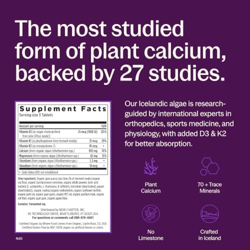 New Chapter Bone Strength Take Care Supplement, 180 Slim Tablets - Image 3