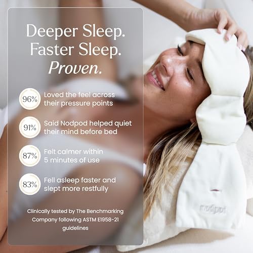 nodpod Patented Gentle Pressure Sleep Mask, Weighted Eye Mask - Image 4