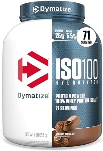 Dymatize ISO100 Protein Powder, 100% Whey Isolate, Gourmet Chocolate by DymatizeNutrition