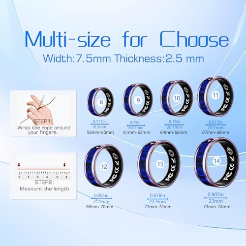 Smart Ring Fitness & Health Tracker with Display Screen for Men Women - Image 2