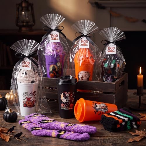 Glitopper 12 Sets/ 49 Pcs Halloween Bulk Gifts for Women, Cups and Socks - Image 3