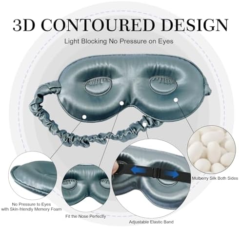 ZIMASILK Adjustable 22 Momme 100% Pure Mulberry Silk Sleep Mask - Image 2