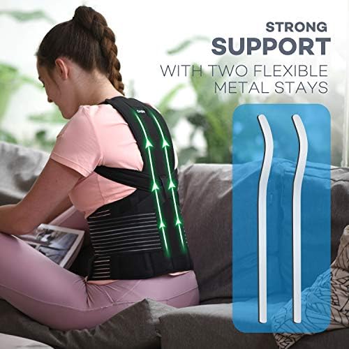 Posture Corrector for Women and Men Thoracic Back Brace Straightener Shoulder Upright Support Trainer for Body Correction and Neck Pain Relief, Small (waist 26-34 inch) - Image 4