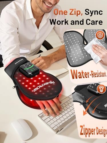 Red Light Therapy Glove for Hand, FSA&HSA, 5 Modes 5000mAh Controller - Image 5