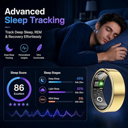 Smart Ring for Women Men, Fitness Ring without Subscription, Rosegold,11 - Image 6