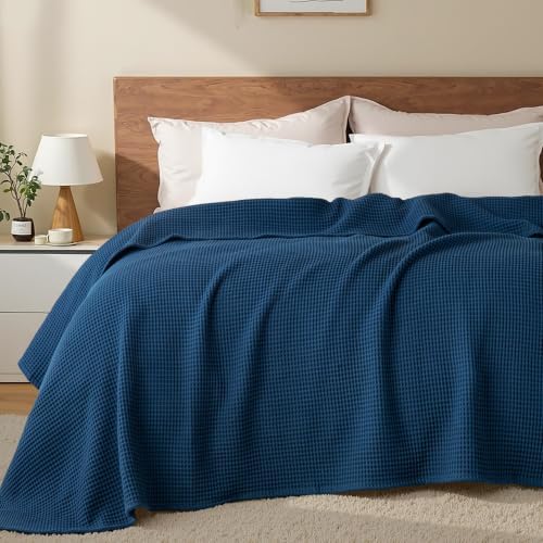Exclusivo Mezcla 100% Cotton Breathable Waffle Blanket Queen Size, 90"x90" - Image 4