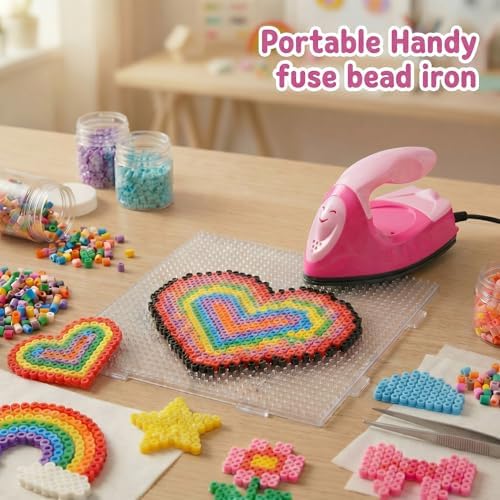 Honoson Mini Craft Iron with Charging Base Tiny,Pink, Light Pink - Image 4