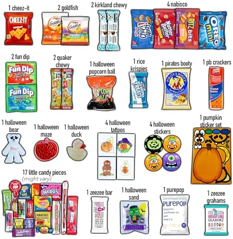 Halloween Candy Care Package Gift (50ct) Snacks Box Basket Candies Kids Children Adults Cookies Food Variety Pack Bundle Mixed Bulk Sampler Girls Boys Guys Men Women Boyfriend Girlfriend College Student - Image 2