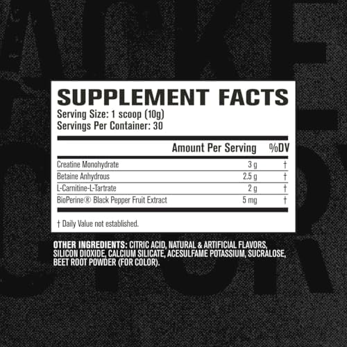 Jacked Factory Growth Surge Creatine Post Workout w/L-Carnitine - Daily Muscle Builder & Recovery Supplement with Creatine Monohydrate, Betaine, L-Carnitine L-Tartrate - 30 Servings, Swoleberry - Image 5