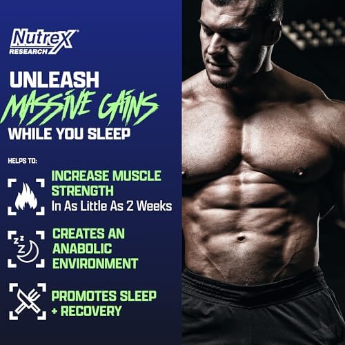 Nutrex Research Anabol Nighttime Sleep Support Supplement and Anabolic Muscle Builder for Men Post Workout Recovery Strength and Muscle Growth Capsules Count 60 - Image 2