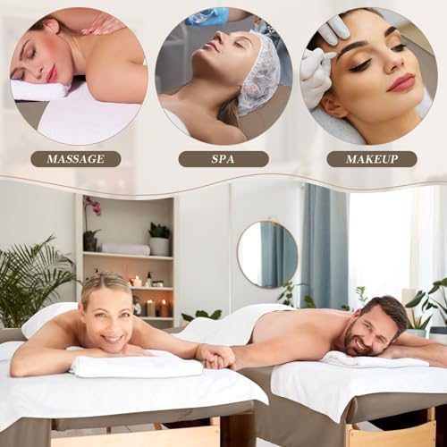 Mixweer 9 Pcs 3 Set Microfiber Massage Table Sheets Set Bulk Includes Flat Sheet, Fitted Sheet with Pocket, Face Rest Cover(Walnut) - Image 6