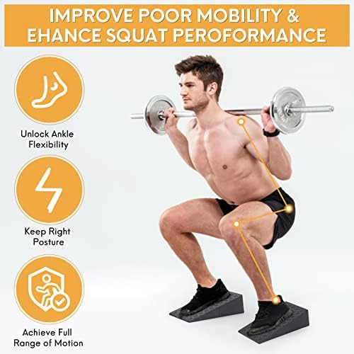 Squat Wedge for Easier Squats: 2-Pack Non-Slip Blocks with Guides - Image 2