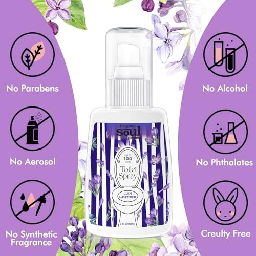 THE GOOD SOUL PROJECT Toilet Spray 2Oz, Lavender Scent, Bathroom Deodorizer, Travel Size Air Fresheners, 2 Pack - Image 6