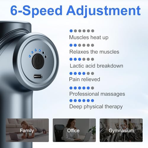 LEERCON Massage Gun Deep Tissue Mini Muscle Back Massager for Pain Relief - Image 5
