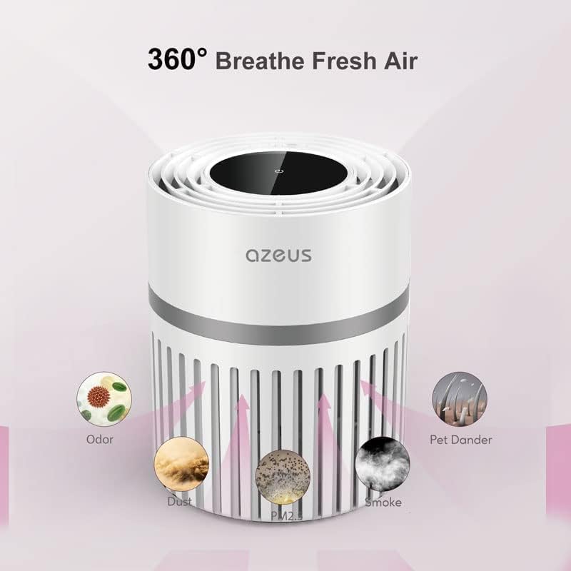 AZEUS air purifier, gets rid of pet smells, great for bedrooms and home use (Pack of 2) - Image 2