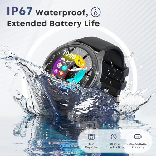 Smart Watch for Men, 1.39" HD Touchscreen Smartwatch with 120 Sports Modes, AI Voice Assistant, Heart Rate/Sleep Monitor, Bluetooth Call & Music Control Fitness Watch for iPhone/Android (Black) - Image 5